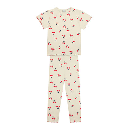 Cherry Print Long Pyjama
