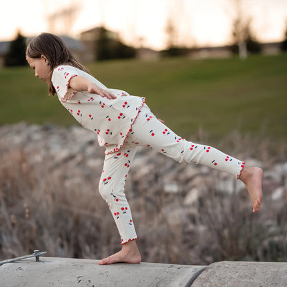 Cherry Print Long Pyjama