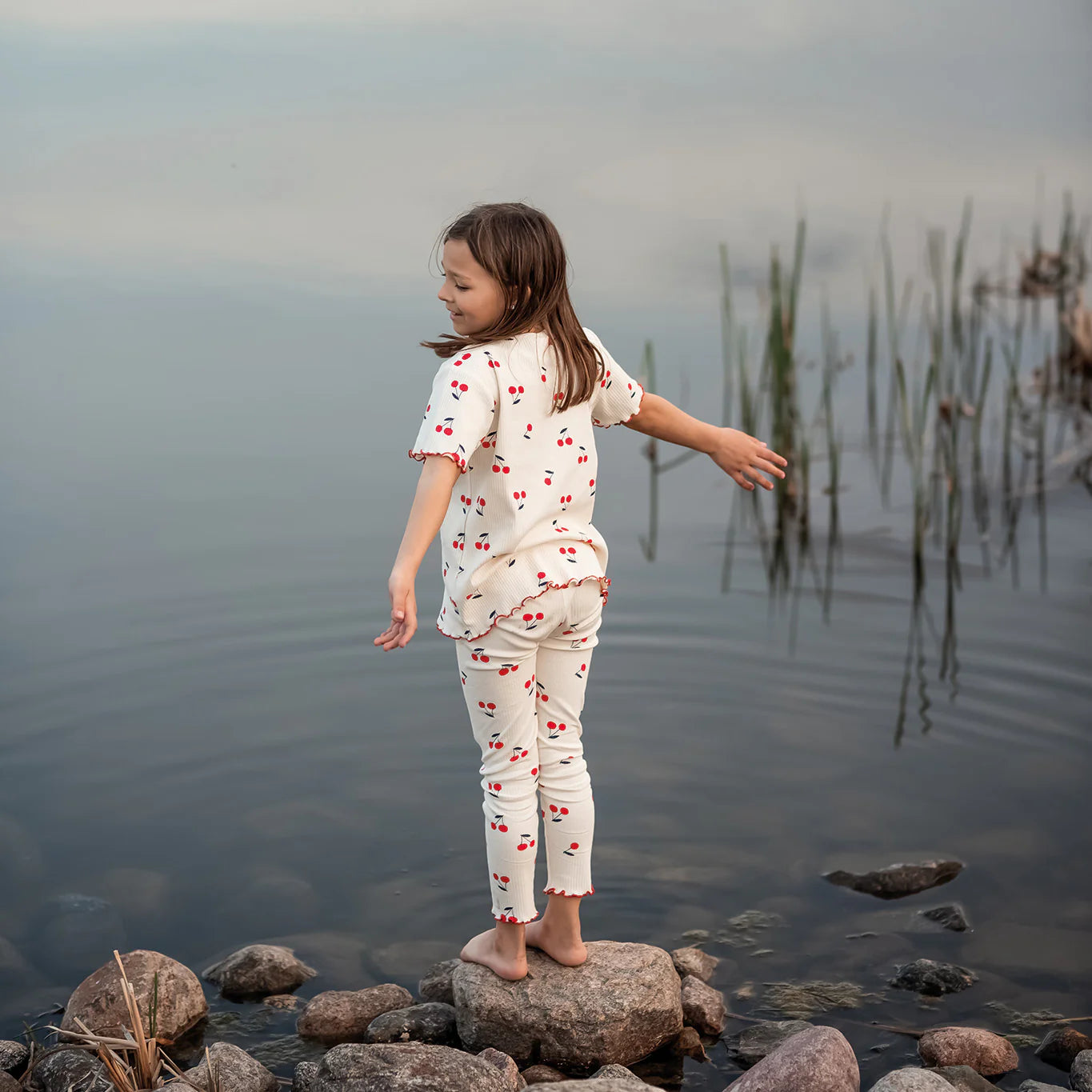 Cherry Print Long Pyjama