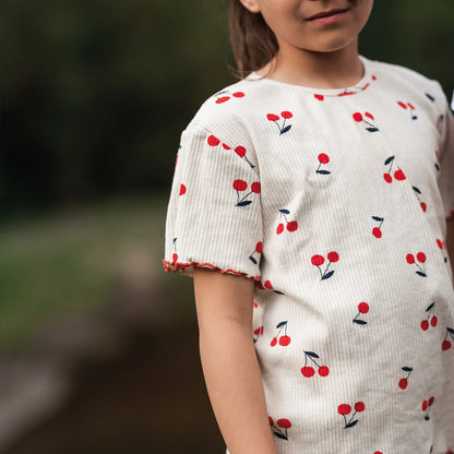 Cherry Print Long Pyjama