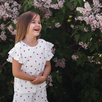 Ladybug Ruffled Short Pyjama