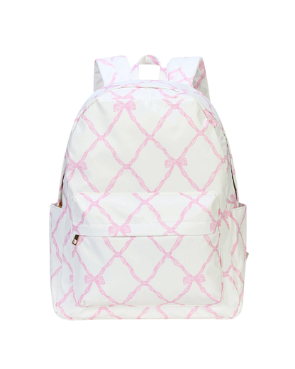 Girls Bow Printed Backpack