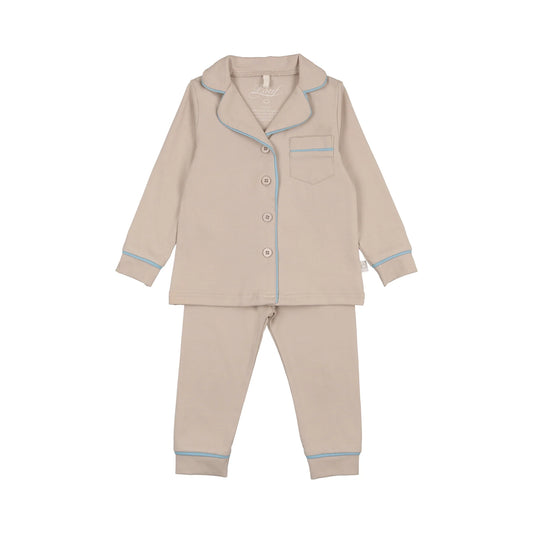 Grandpa pj Taupe/Blue