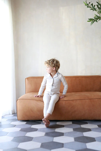 Grandpa pj Taupe/Blue