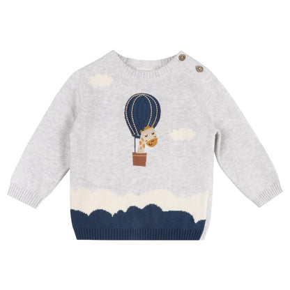 Hot Air Balloon Baby Knit Pullover & Pants Set (Organic)