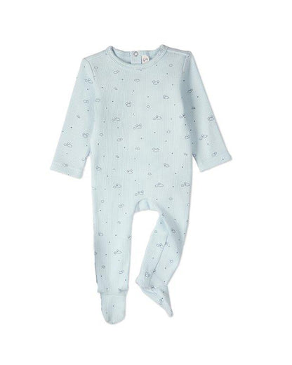 Clouds of Happiness footie Blue