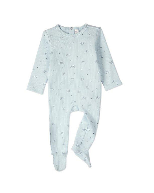 Clouds of Happiness footie Blue