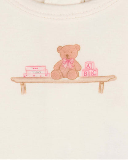 Pink Bear On A Shelf Footie