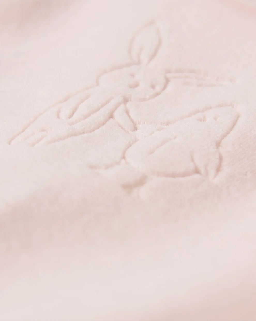 Pink Bunny Meets Chic Velour Footie with Beanie