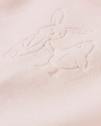 Pink Bunny Meets Chic Velour Footie with Beanie