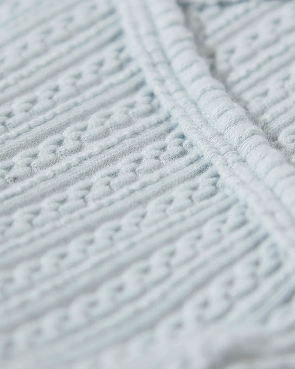 Blue Delicate Link Patterned Footie with Beanie