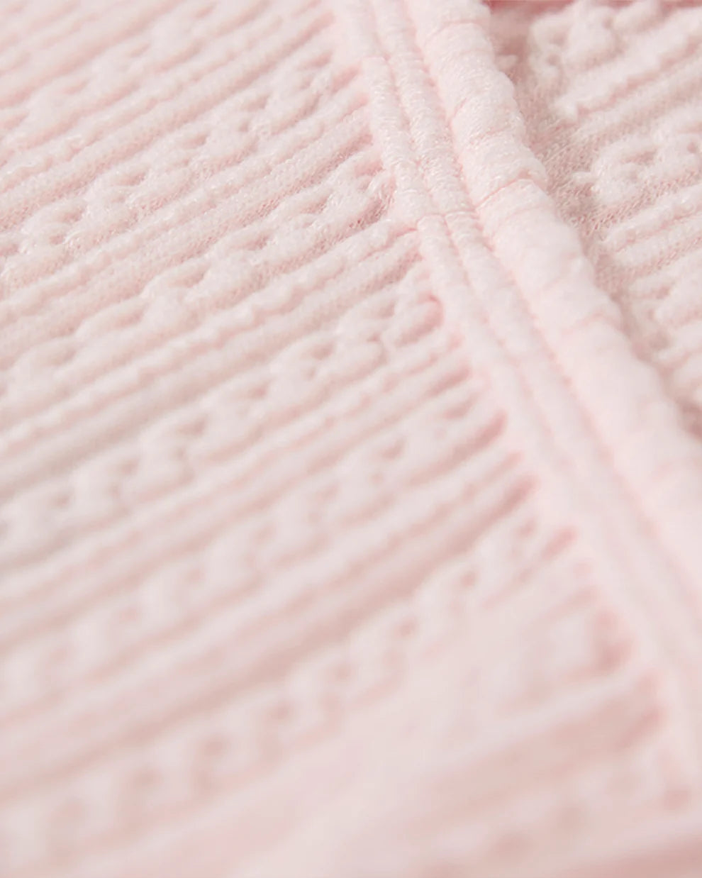 Pink Delicate Link Patterned Footie with Beanie