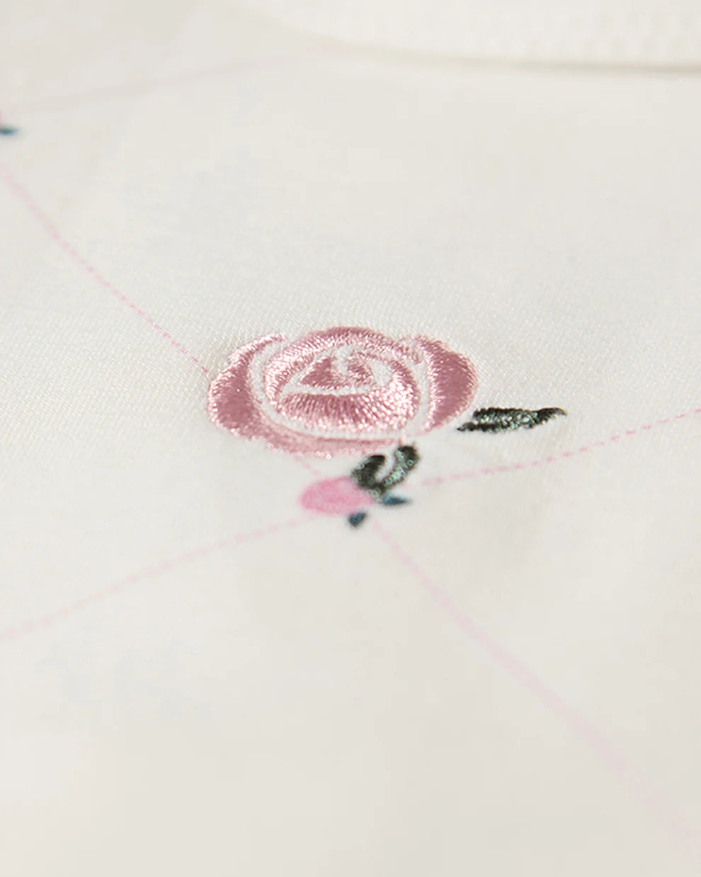 Rosettes and Stitching Footie with Beanie