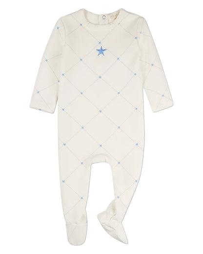 Stars and Stitching Footie with Beanie