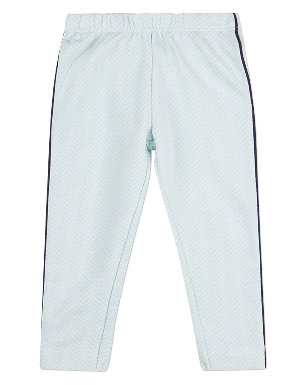 Blue Snuggly Bear Chevron Long Sleeve Pajama Set