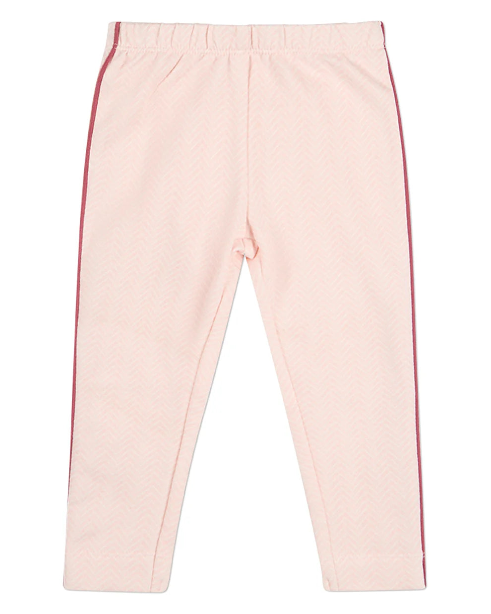 Pink Snuggly Bear Chevron Long Sleeve Pajama Set
