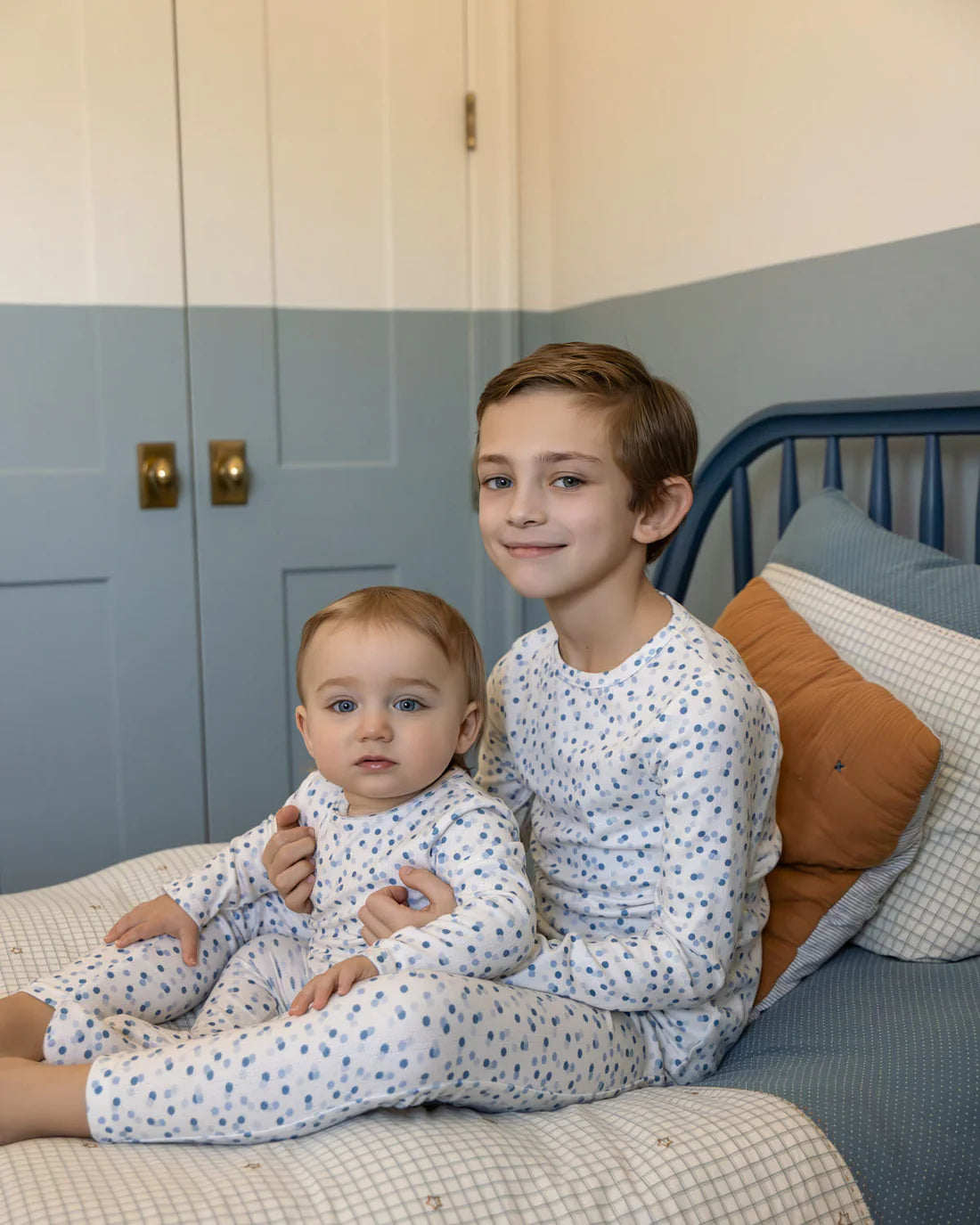 Blue Confetti Pajama Set