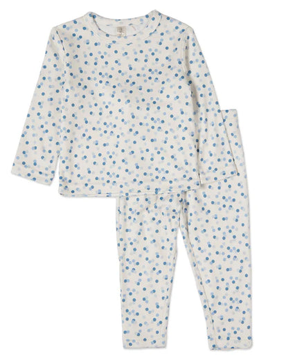 Blue Confetti Pajama Set