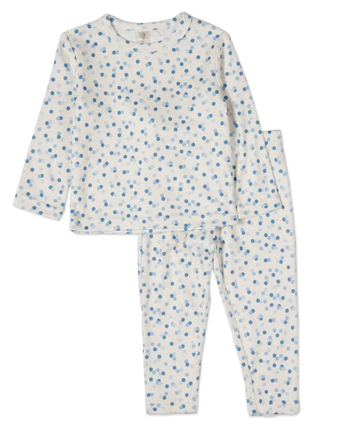 Blue Confetti Pajama Set