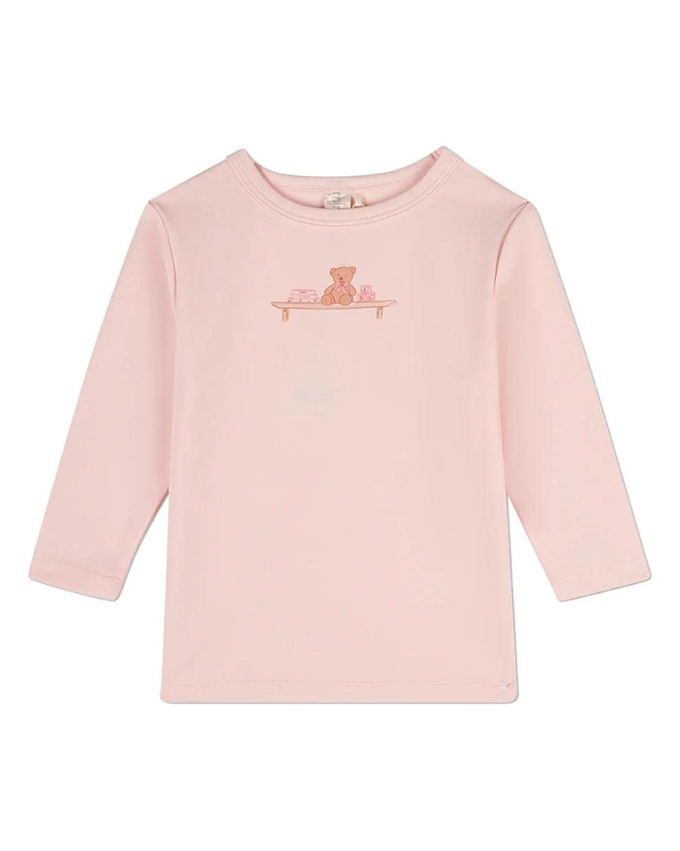 Pink Bear On A Shelf Long Sleeve Pajama Set