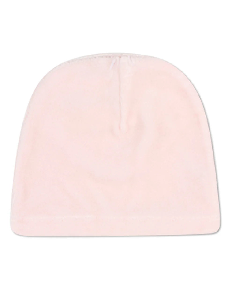 Pink Bunny Meets Chic Velour Footie with Beanie