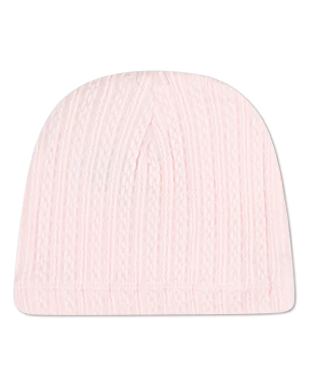 Pink Delicate Link Patterned Footie with Beanie