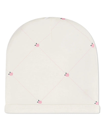 Rosettes and Stitching Footie with Beanie
