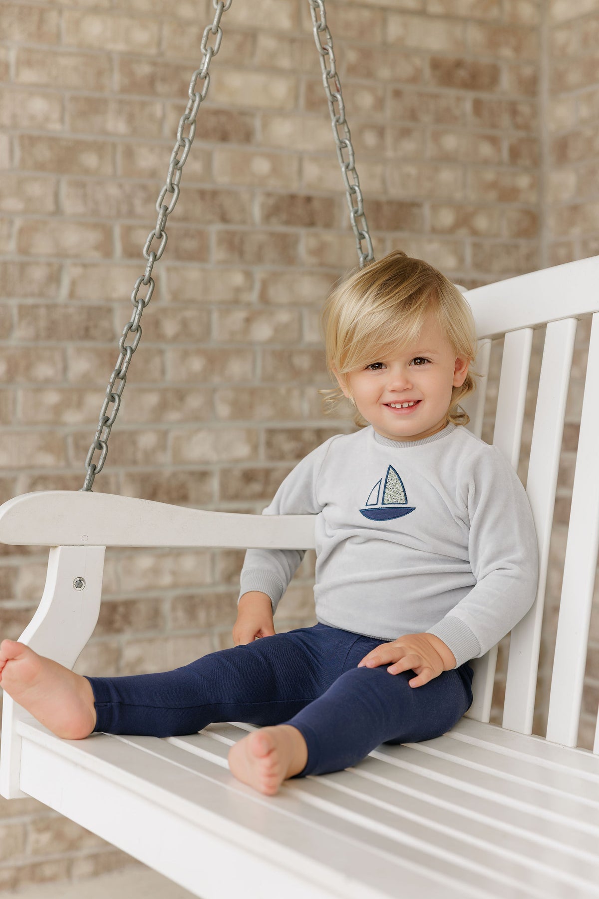 Blue Liberty Long Sleeve Top and Pants Set
