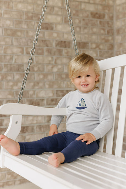 Blue Liberty Long Sleeve Top and Pants Set