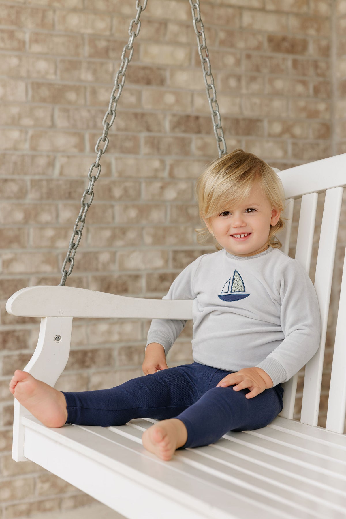 Blue Liberty Long Sleeve Top and Pants Set