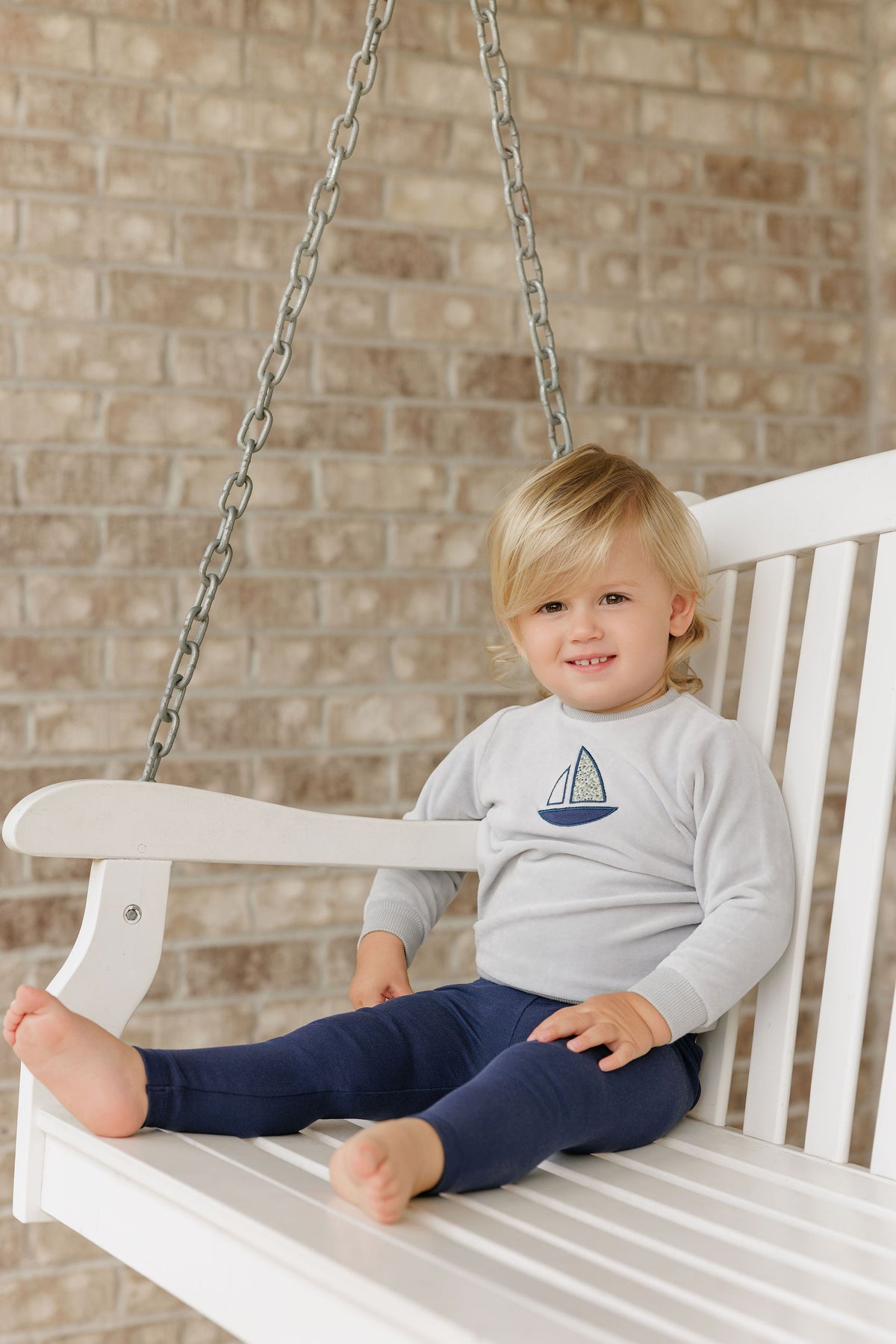 Blue Liberty Long Sleeve Top and Pants Set