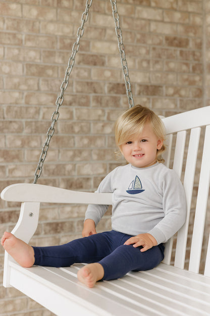 Blue Liberty Long Sleeve Top and Pants Set