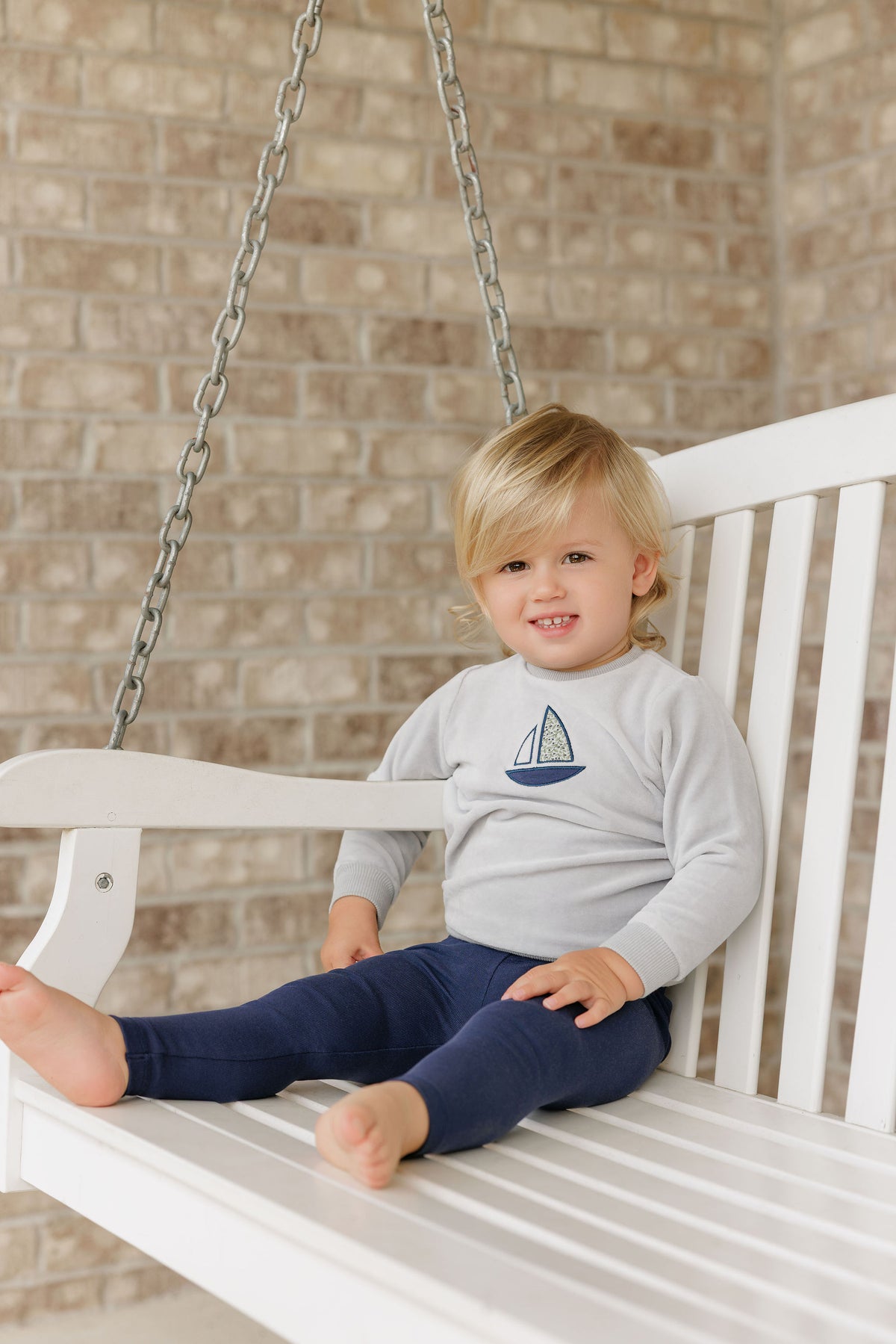 Blue Liberty Long Sleeve Top and Pants Set