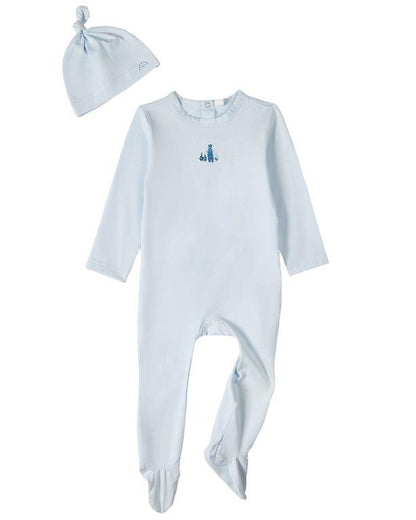 Blue Waddling Ducks Footie Set