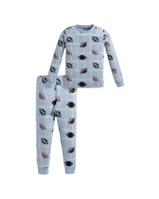 Football Fun Long Sleeve Pajama Set