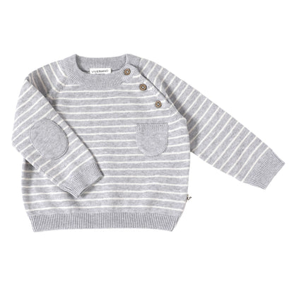 Milan Knit Raglan Side Button Baby Pullover (Organic)