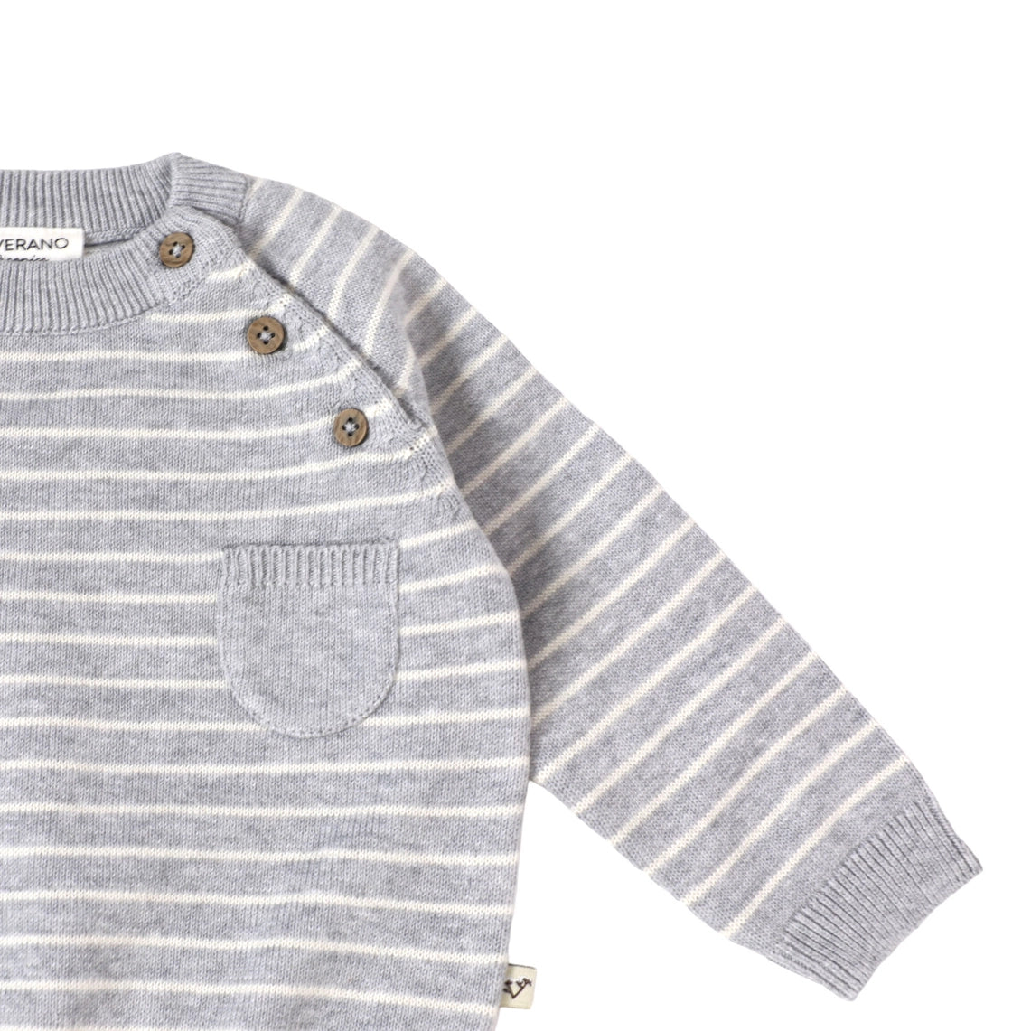 Milan Knit Raglan Side Button Baby Pullover (Organic)