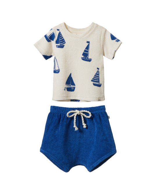 River Terry Shirt and Shorts Set