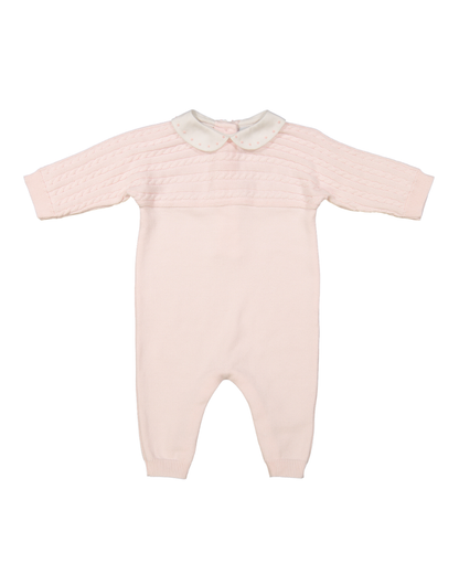 Pink Cable Knit Longall Onesies