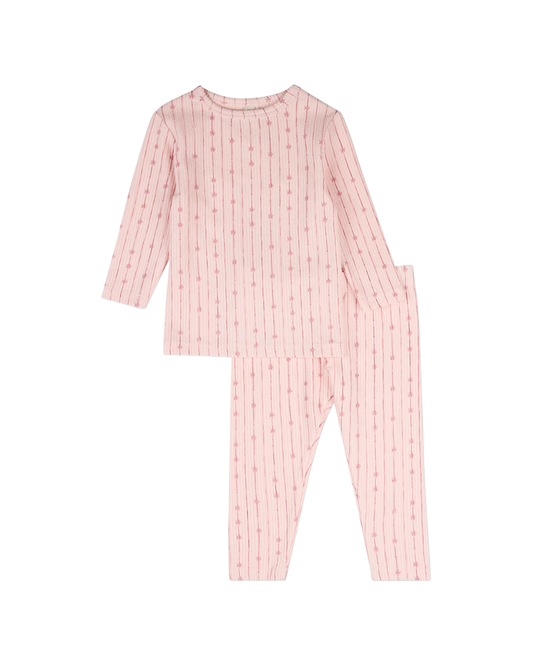 Pink Star Light, Star Bright Long Sleeve Pajama Set