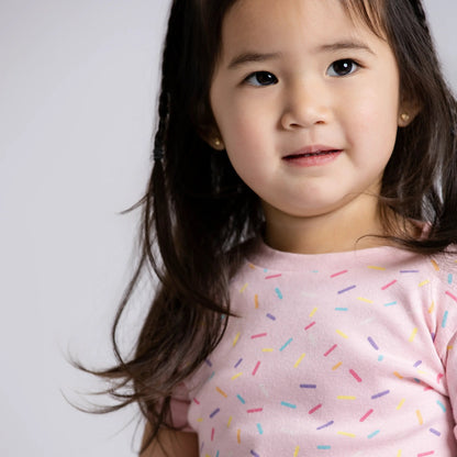Two-Piece Shorty Toddler Pajama Set_Colorful Sprinkles | Girl