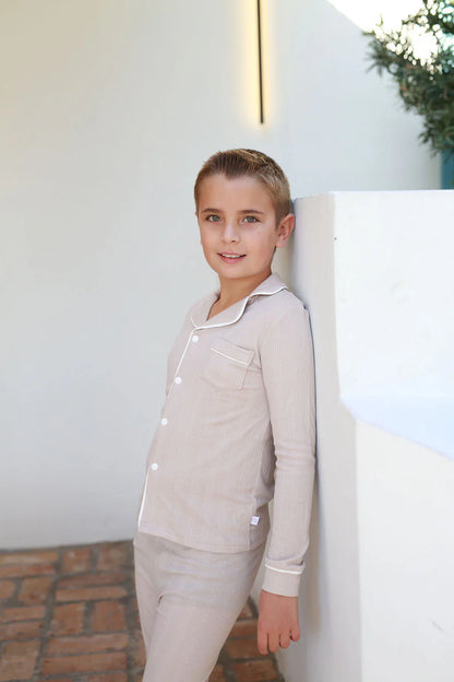 Ribbed Grandpa Beige