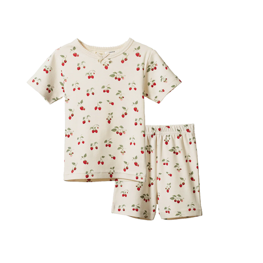 Strawberry Blush Short Pajama Set