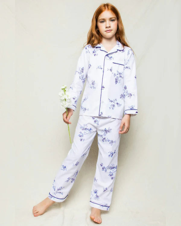 Indigo Floral Long Sleeve Pajama Set