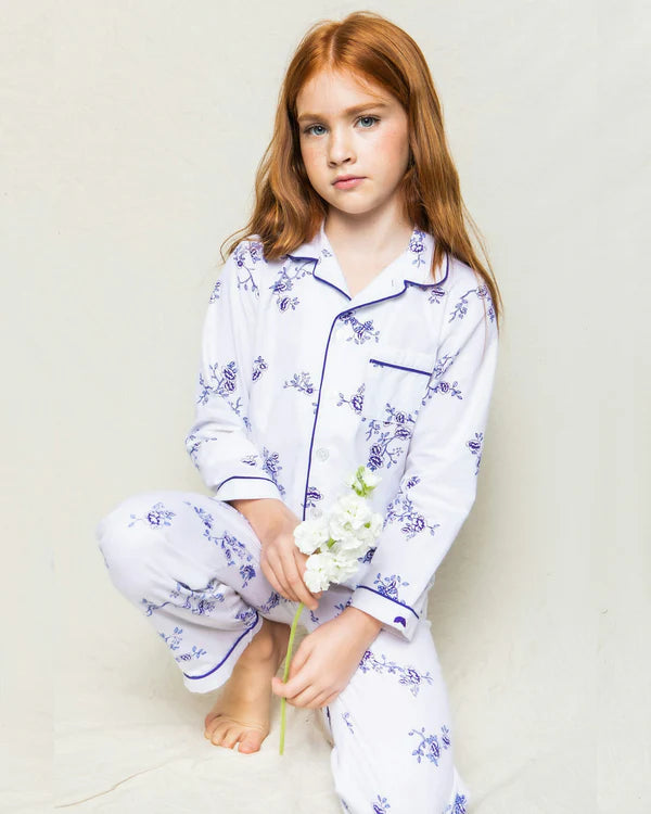 Indigo Floral Long Sleeve Pajama Set