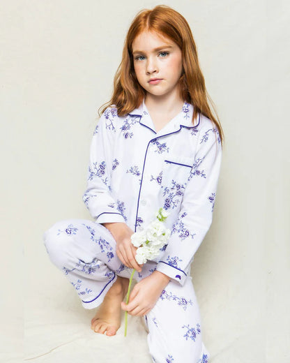 Indigo Floral Long Sleeve Pajama Set