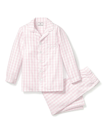 Pink Gingham Long Sleeve Pajama Set