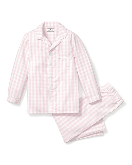 Pink Gingham Long Sleeve Pajama Set