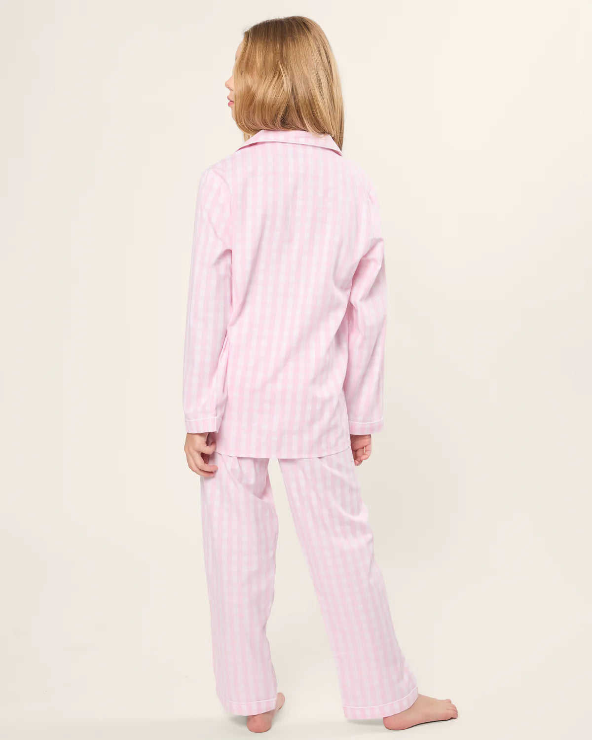Pink Gingham Long Sleeve Pajama Set