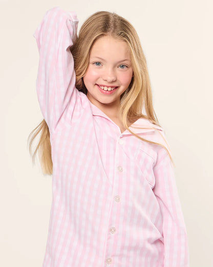 Pink Gingham Long Sleeve Pajama Set